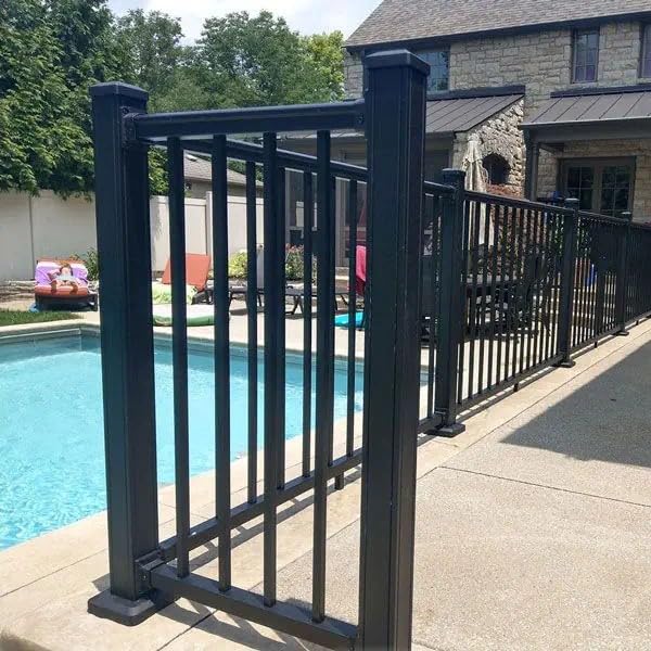 Post Kit for Deck Railing (Textured Black, 38 Inch)