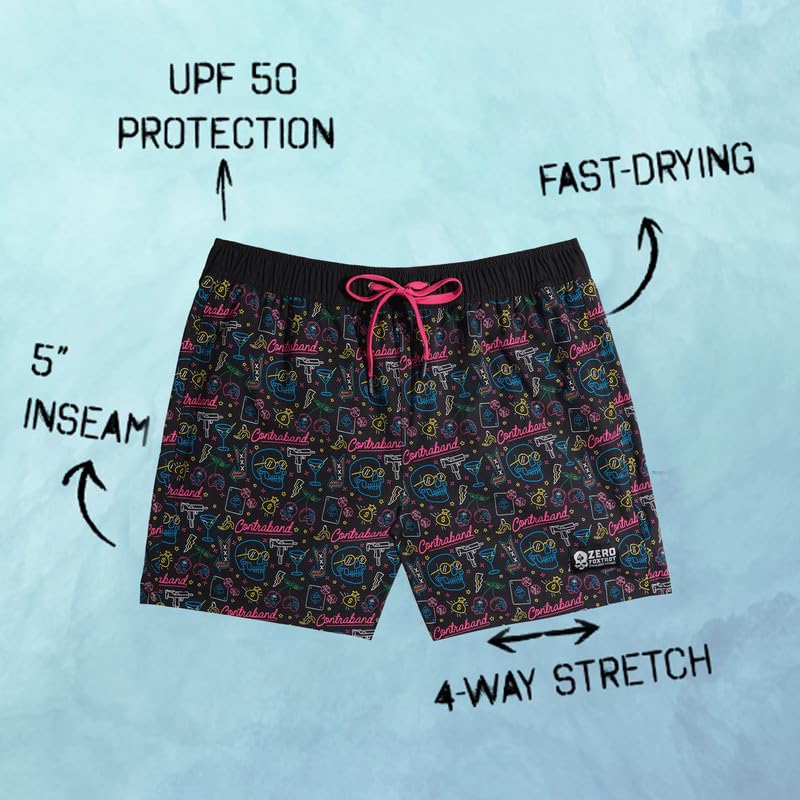 Zero Foxtrot Mens Swimwear, Swim Trunks and Board Shorts, Fast Drying, UPF 50+ | 5 and 7 Inch Inseam, SM – XXL2