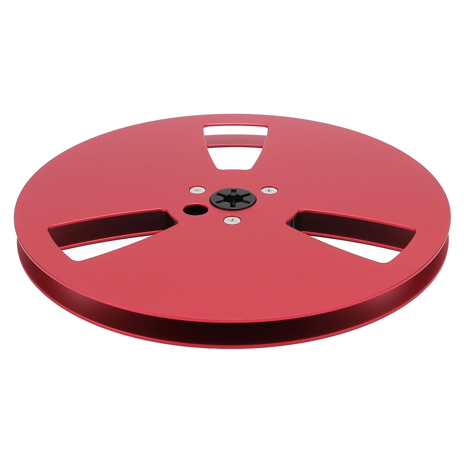 SIXRUN 1/4 Zoll 7 Zoll Leere Bandspule, 3 Löcher Aluminiumlegierung (Rot)
