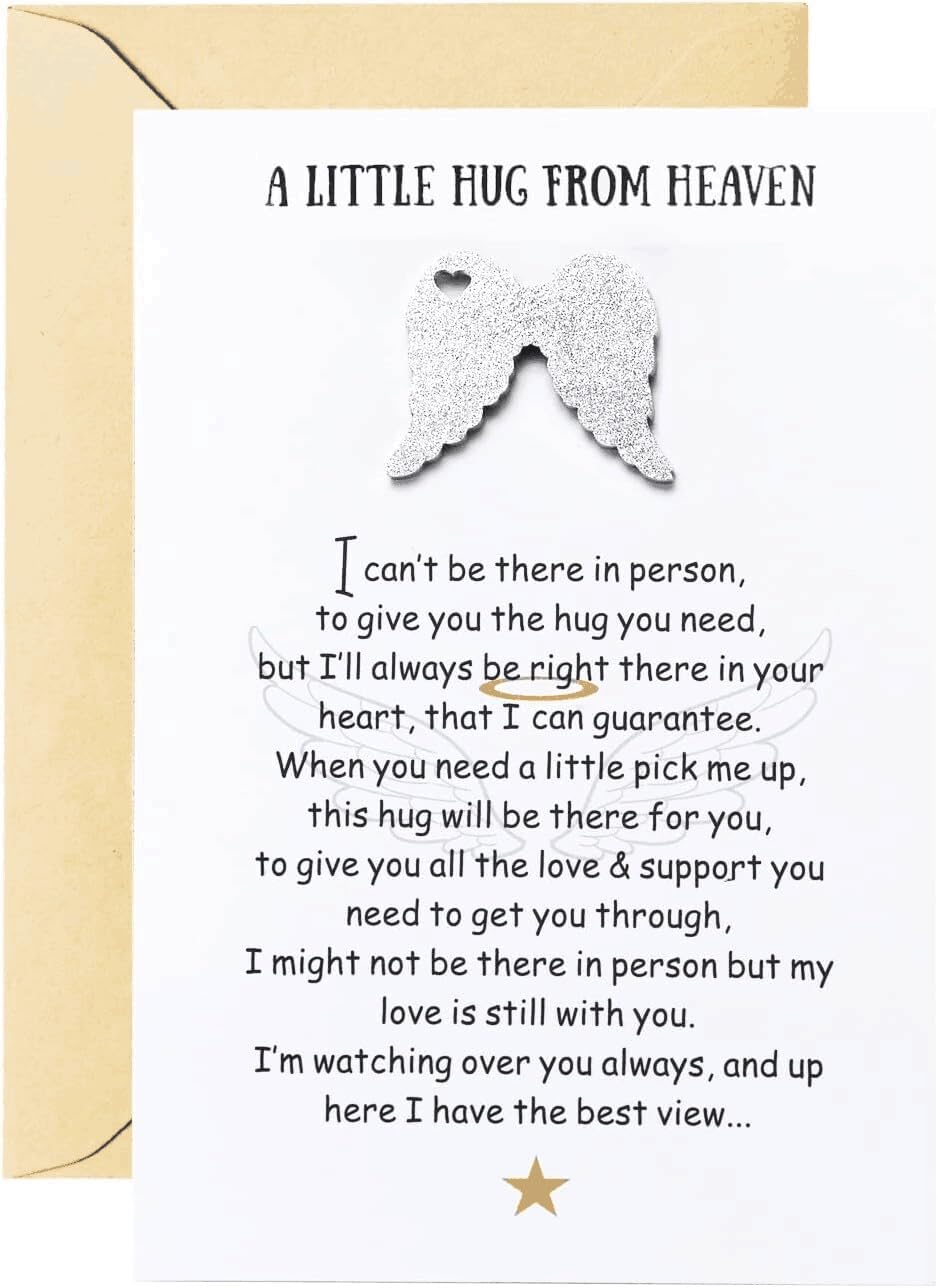 RF&CM Pocket Hug From Heaven | Pocket Token Condolences | Bereavement Gift | Keepsake | Letter from Heaven