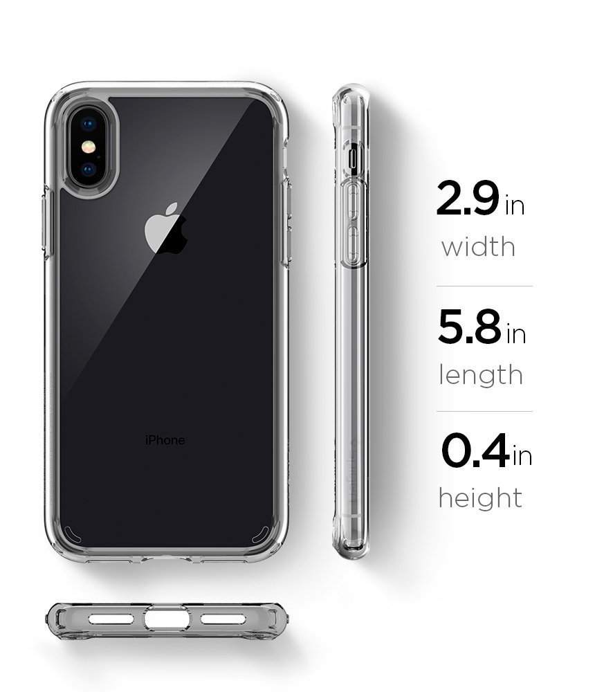 Combo of XO iPhone X Symmetry Clear Graphic Case with Drop/Shock
