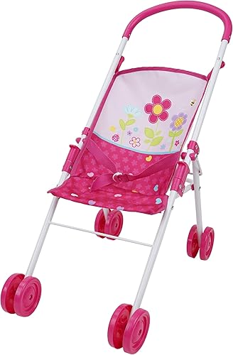 Miniatura 9 de 509 Crew Cochecito de muñeca de jardín  Juego de simulación para niños, toldo retráctil, arnés de seguridad para muñecas de bebé, cesta de