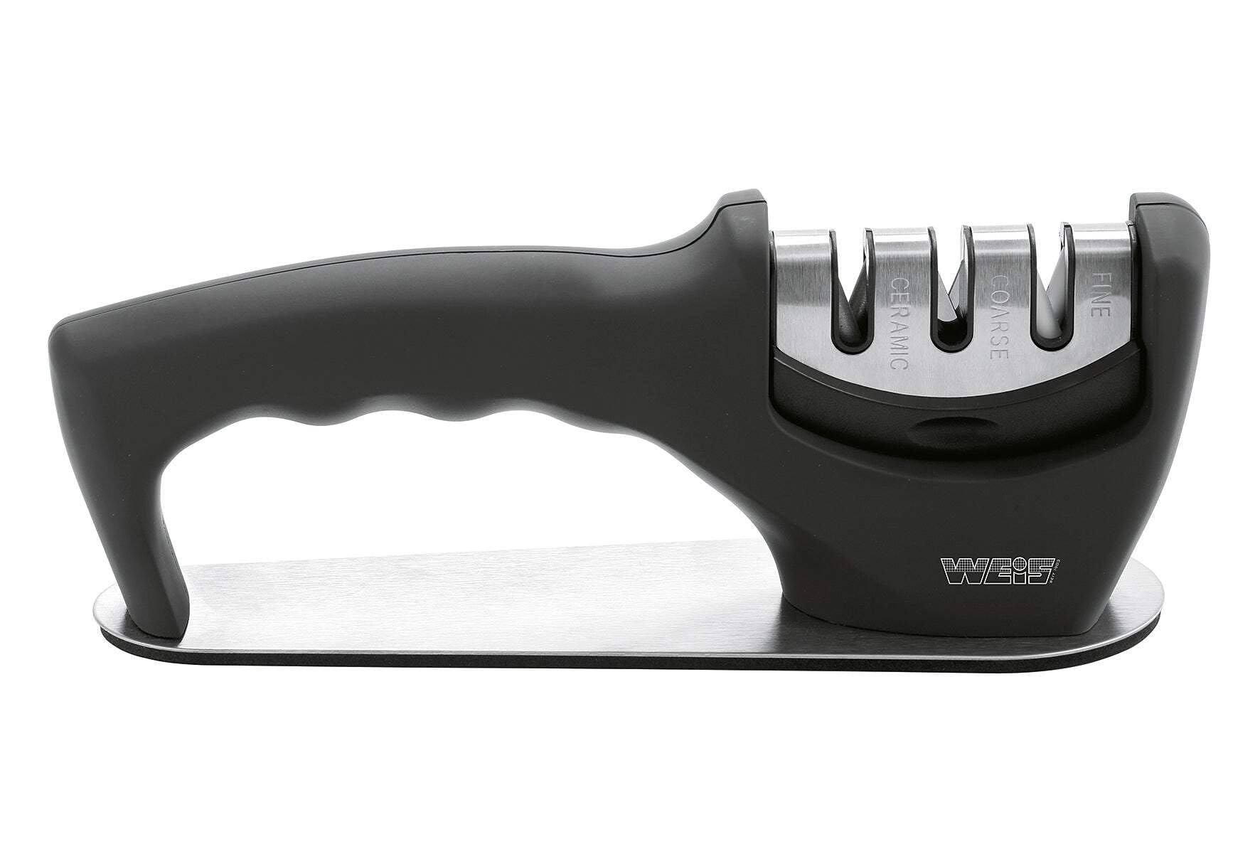 Weis 17127 Aiguiseur 2-​en-​1 Acier Inoxydable/​Plastique Argent 20 x 6 x 8 cm