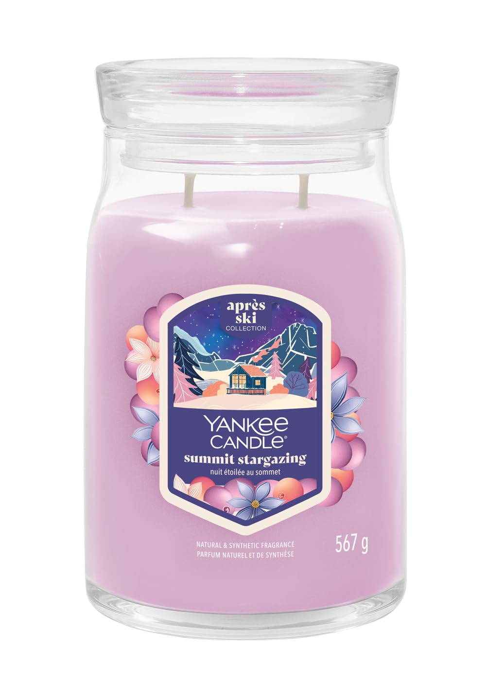 Yankee Candle Summit Stargazing Scented Candle in Glass (Large) - Signature Candle "Winter Collection 2025 - Apres Ski" with Burning Time up to 90 Hours