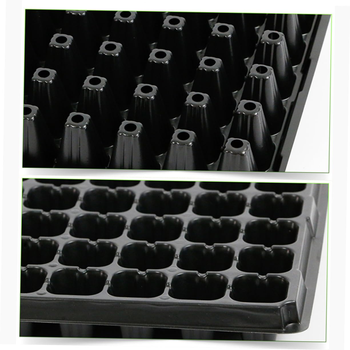 Abaodam Bandeja para Germinación de Semillas 105 Celdas de PVC, 10 Piezas, Resistente para Jardinería DIY y Balcón, Promueve el Crecimiento y Protege Raíces