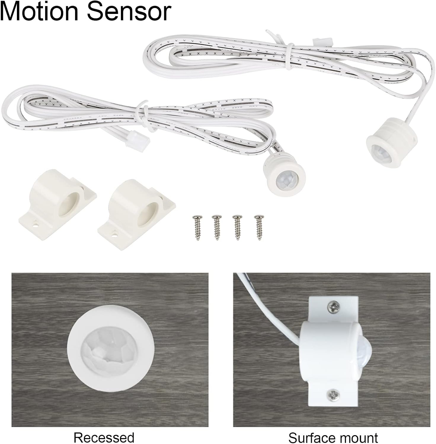 Indoor Stair Light Motion Sensor Wire Complete Set with COB LED Light Strip Automatic Staircase Stairway Light System Cascading Style Stair Light up One at a Time for New Construction