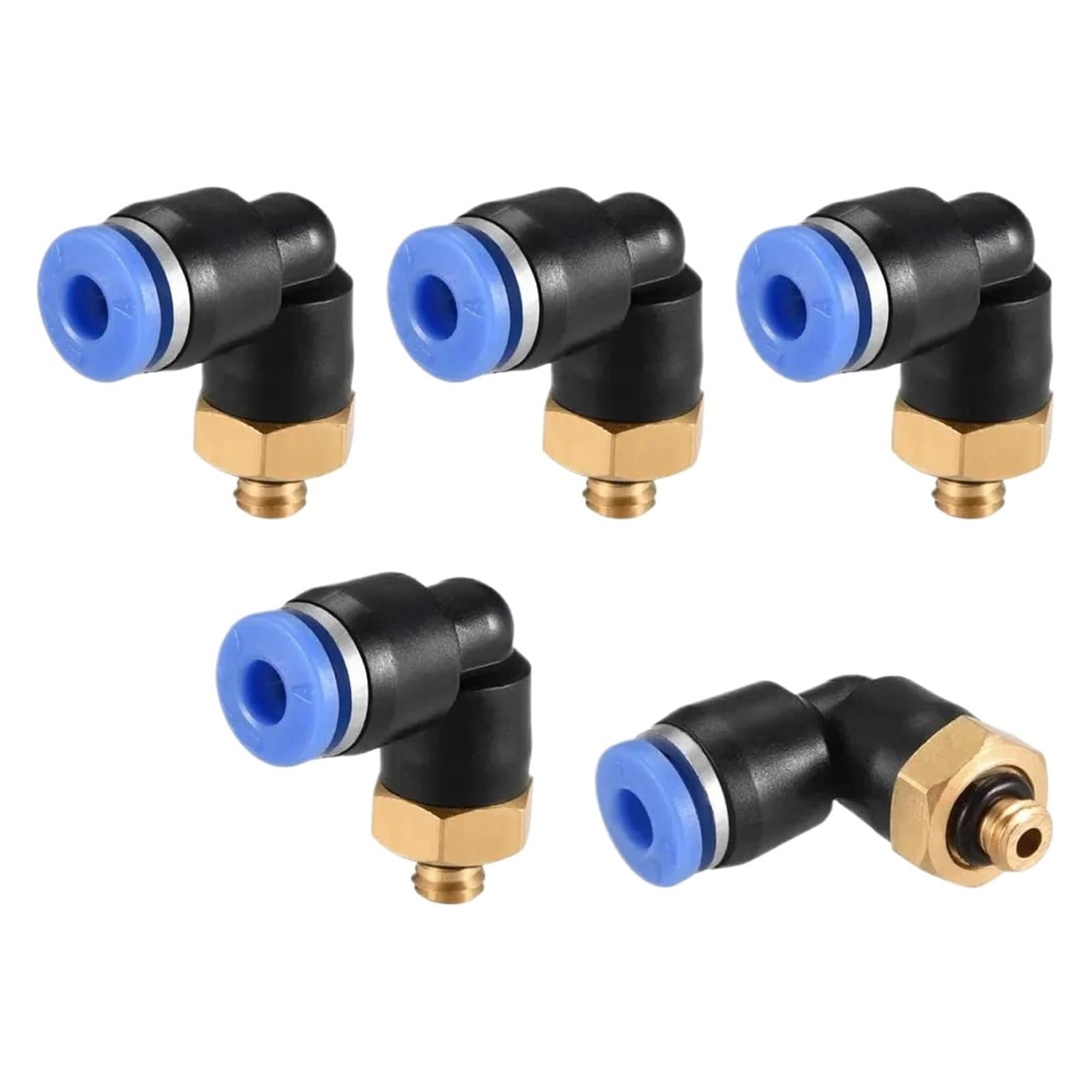 Conector Neumático Acodado, Racer Rápido Manguera Roscada