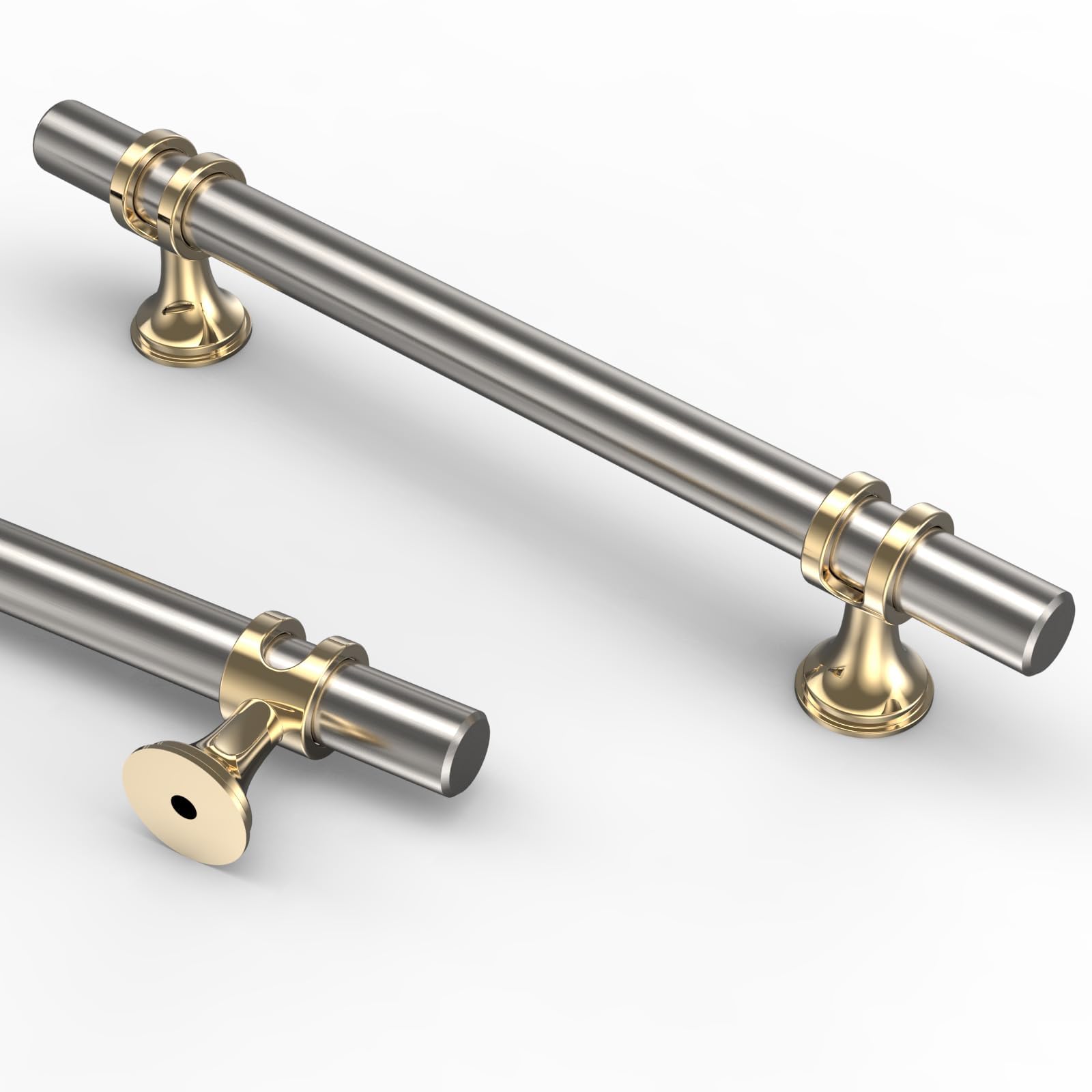 Asidrama 10 Pack 5 Inch(128mm) Champagne Bronze and Matte Black Kitchen Cabinet Handles, Cabinet Pulls Kitchen Cabinet Hardware Cupboard Handles Drawer Pulls — Amazon image 11