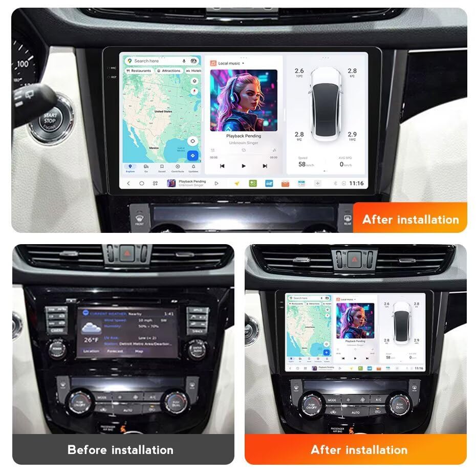 Amazon.com: DUDUAUTO Radio Stereo for Nissan Xtrail Qashqai Rogue