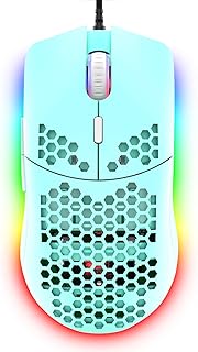 ZIYOULANG Wired Gaming Mouse, 69G Honeycomb Shell Lightweight Mouse with 6400 DPI, 6 Button Programmable USB Gaming Mice, for PC Gamers and Xbox and PS4 Users-Green