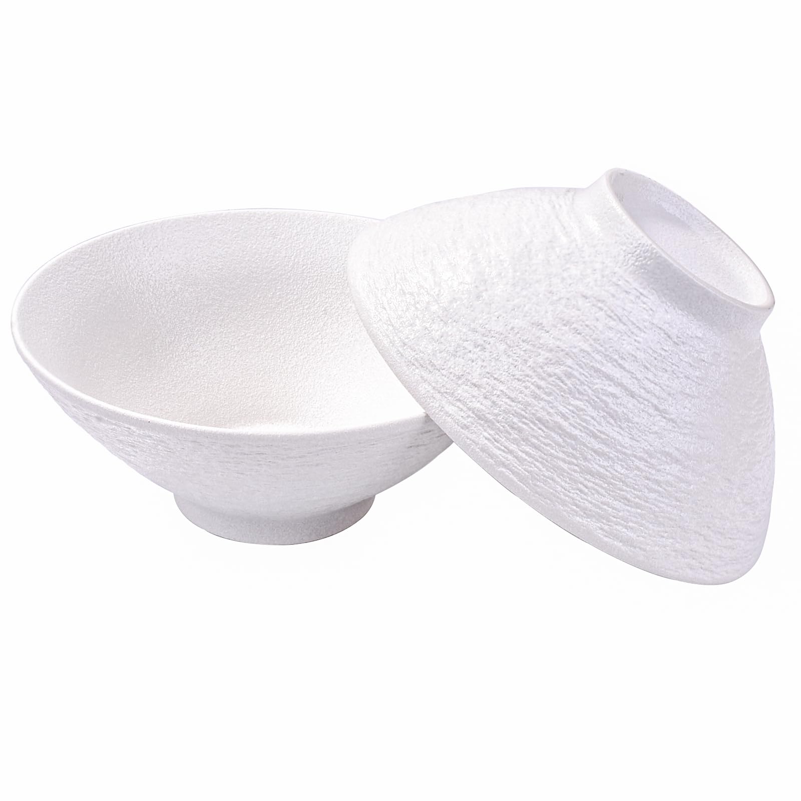 Cuencos de porcelana para ramen, 8 pulgadas, capacidad de 1300 ml, juego de 2, color blanco