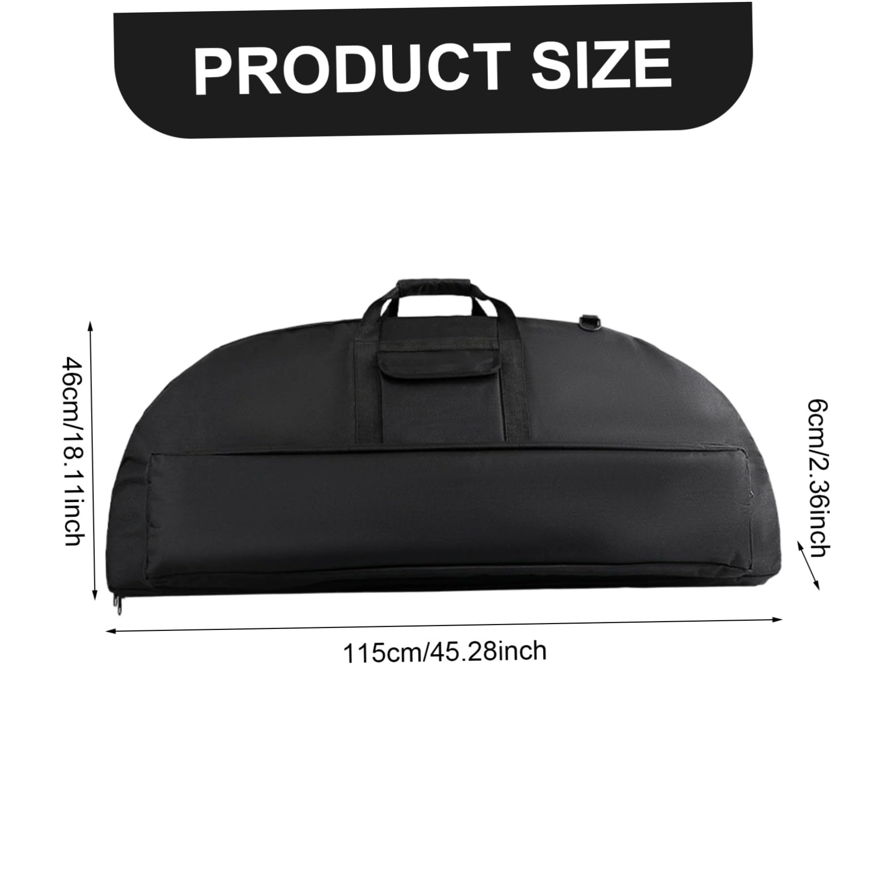Étui pour Arc à poulies 115 x 46 x 6 cm, capacité, Fermeture éclair, réglable, léger, avec poignée et Sangles pour Sac à Dos. Étuis pour arcs de tir l'arc, étui pour Pointes Larges