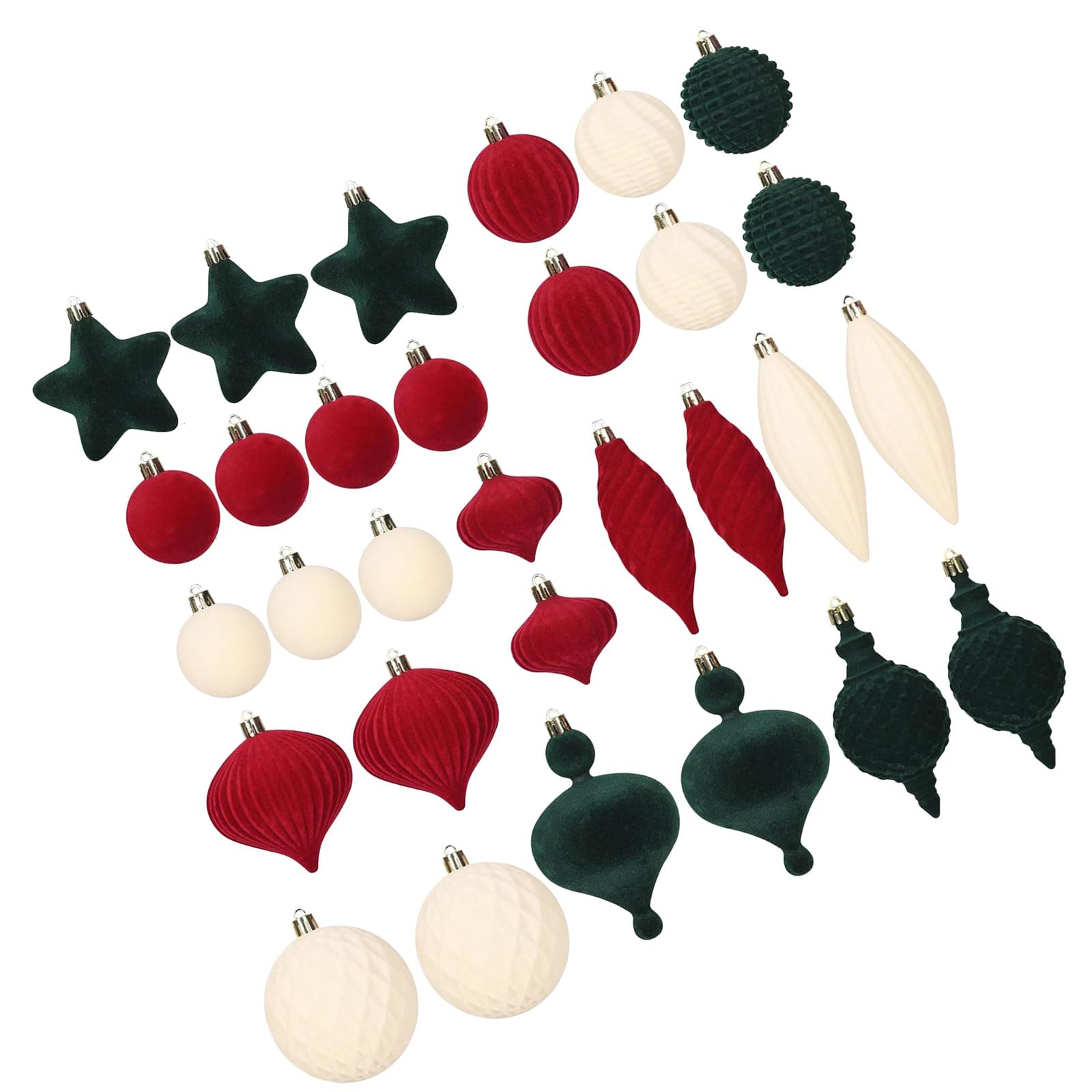 Sphère de Noël velutineuse ornement fin et permanent pour décoration haut de gamme