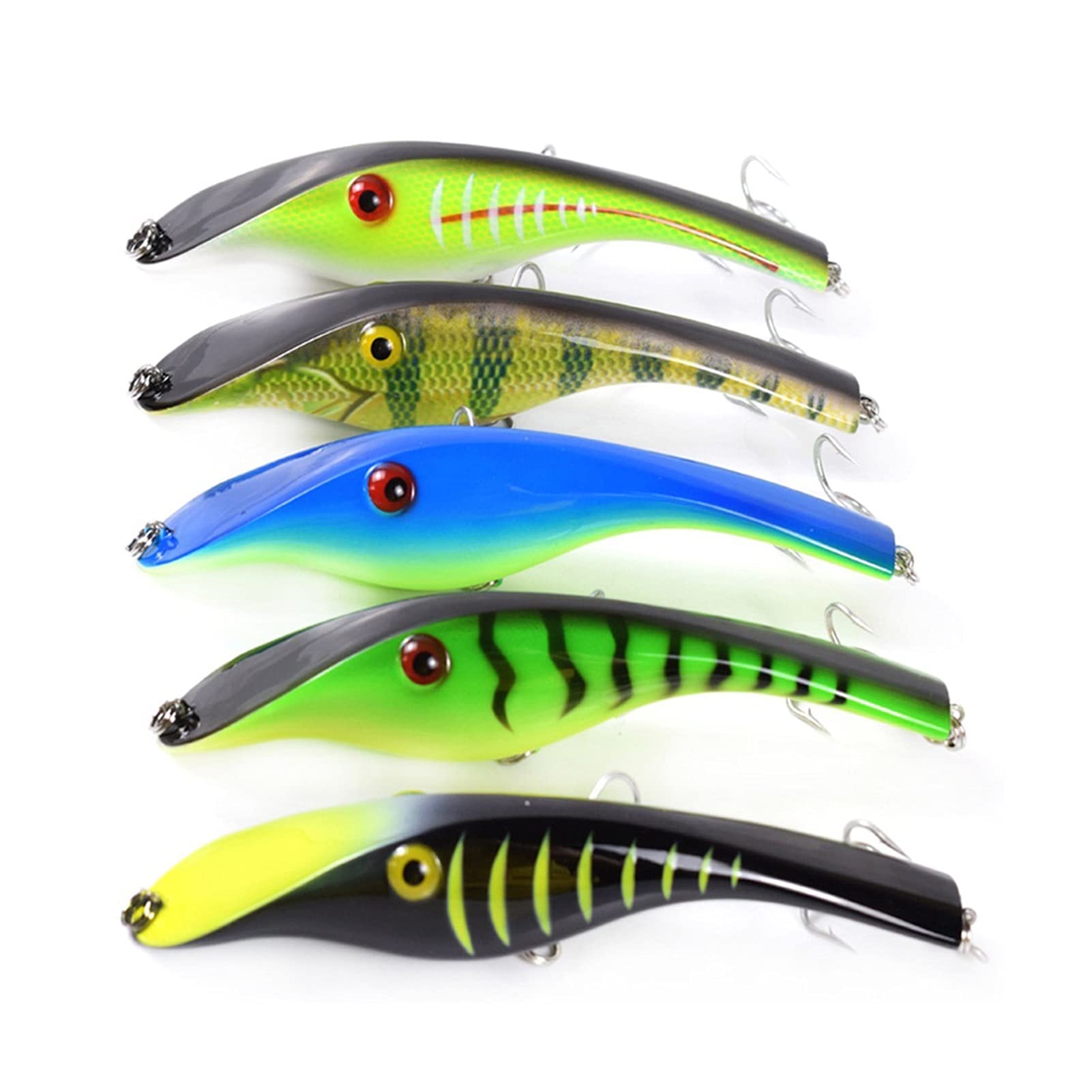 caihuashopping Señuelos de Pesca Cebo de Pesca Cebo Artificial con Equipo de Pesca Super Sharp MARPARTE PERBOL AMPLADO Y Pesca DE Aguas Frutas ADECUADAS para Salmon DE Trout 5PCS Cebos Artificiales