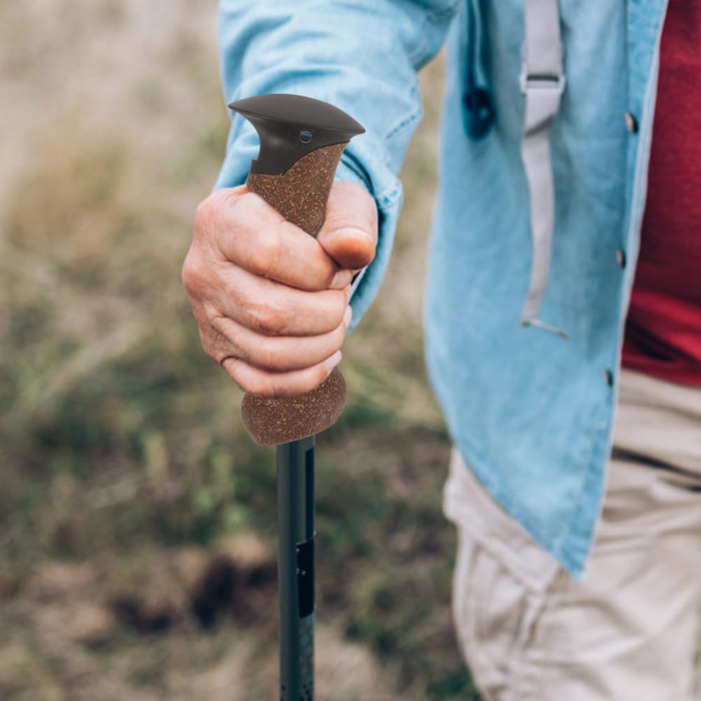 Toddmomy Walking Stick Handle Grip - 2pcs Cane Handle Grip Replacement Nonslip Trekking Poles Hiking Pole Replacement Ski Stick