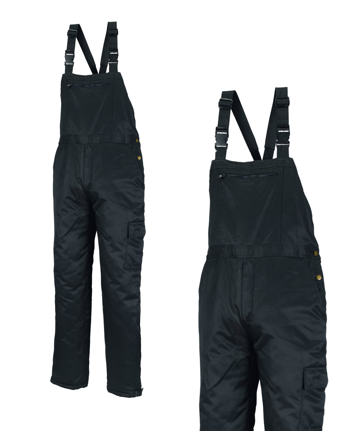 Texxor 4310 - Almacén frigorífico peto frigo pantalones de invierno cálido con tirantes, xl, negro,