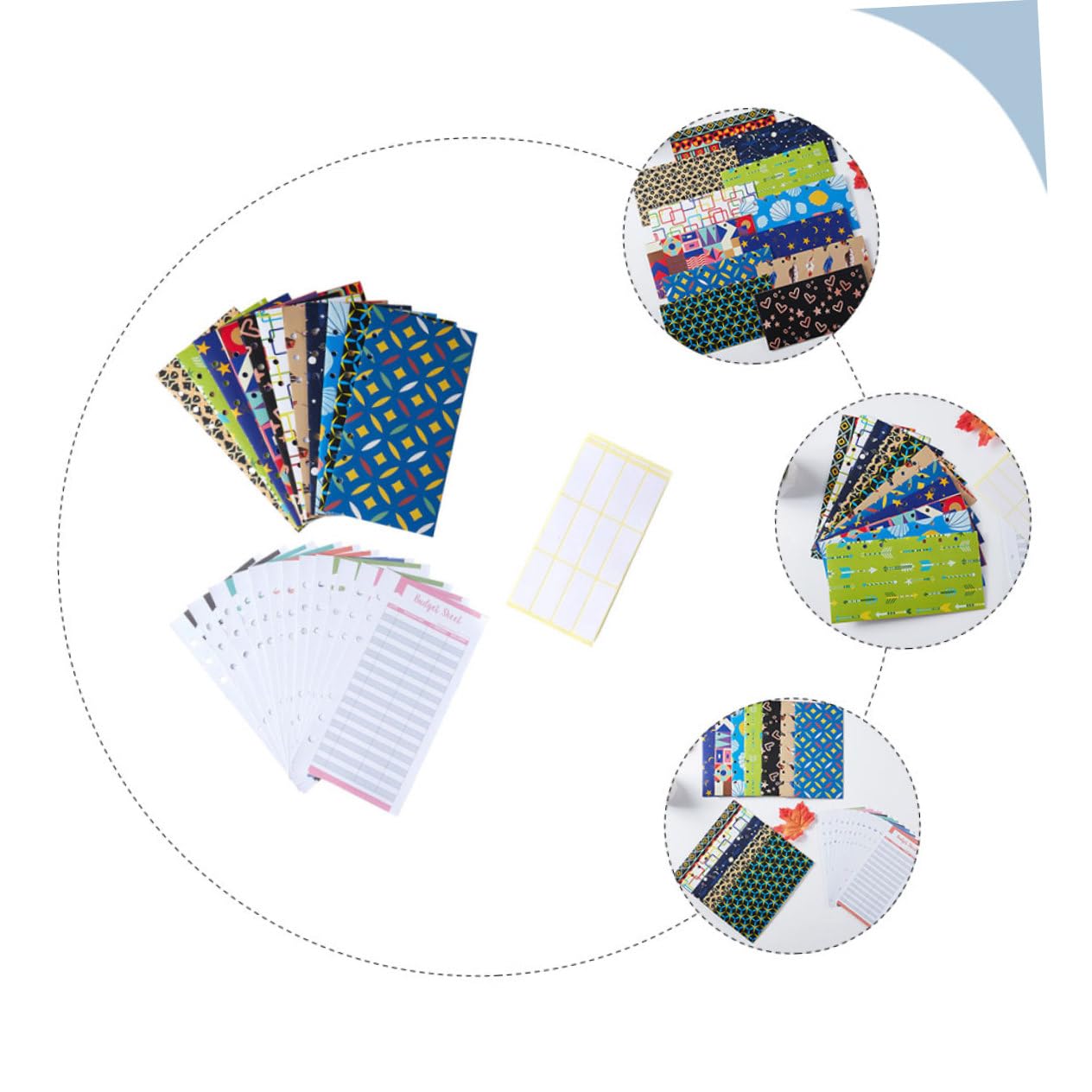 NUOBESTY 3ensembles Feuilles De Budget Avec Enveloppes Activités Budgétaires Enveloppes De Budget Et Autocollants Pour Financier Pratique