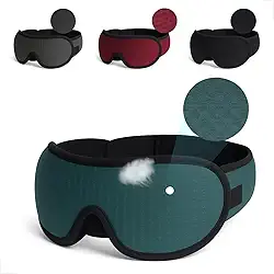 Genérico Máscara de dormir 3D confortável bloqueio de luz 100% com espuma de memória respirável verde musgo