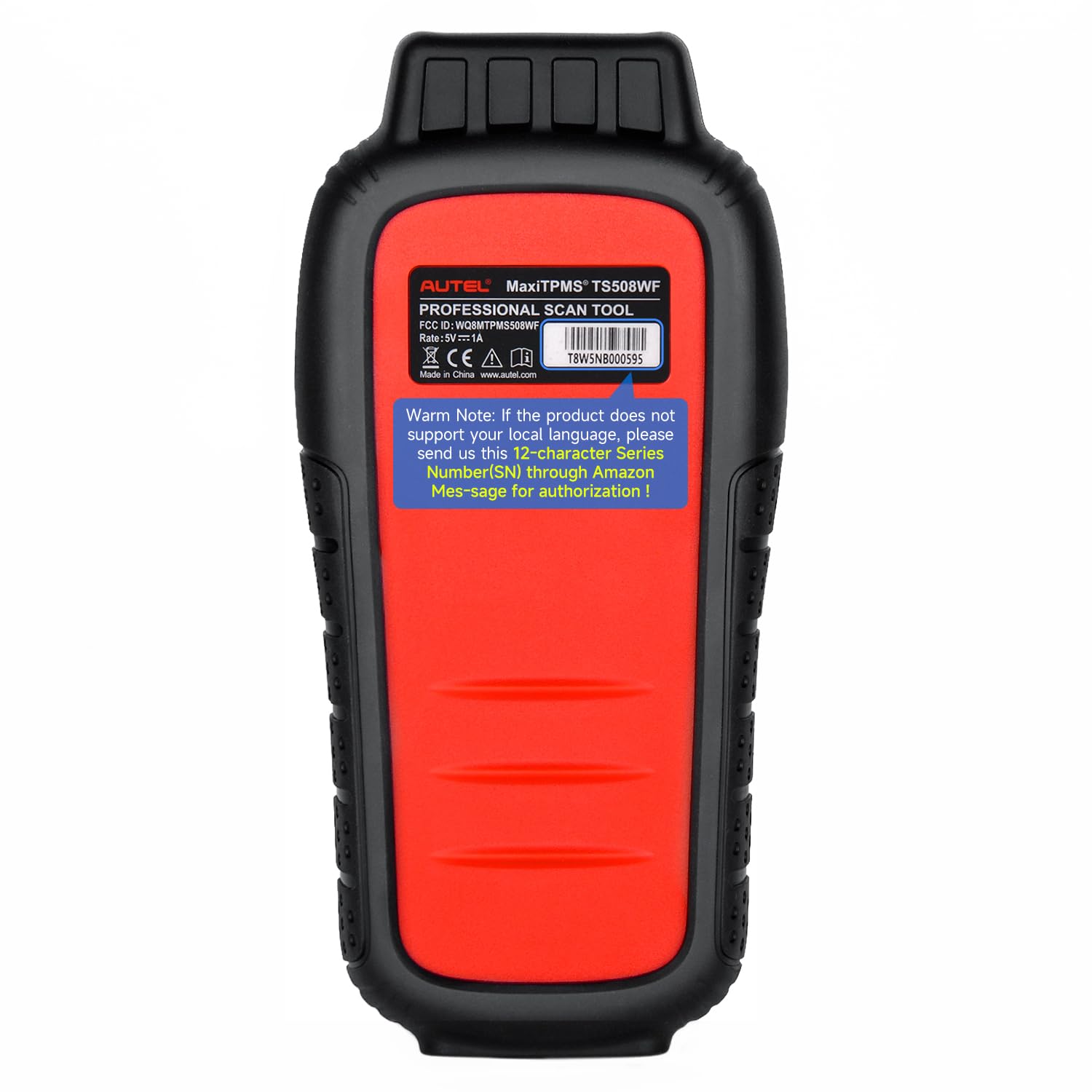 Autel MaxiTPMS TS508WF: 2026 WIFI Ver. di TS508, Professionale per Attivazione/Riapprendimento di Tutti i Sensori TPMS, Programmazione di MX-Sensori (315/433 MHz), Aggiornamento di TS508 TS501 TS408