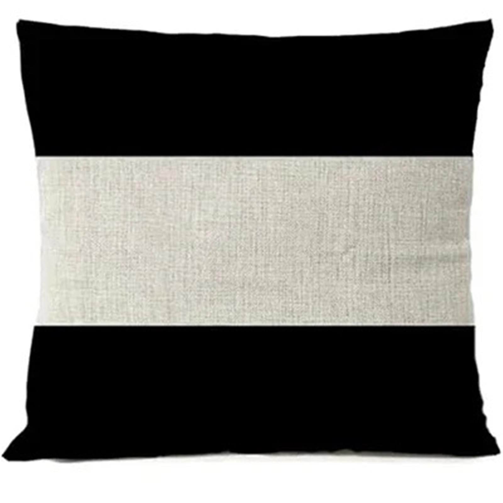 2pc Black White Geometric Pillowcase Linen Cushion Cover Office Home Décor Printed For Living Room(Color-2,50 * 50cm)