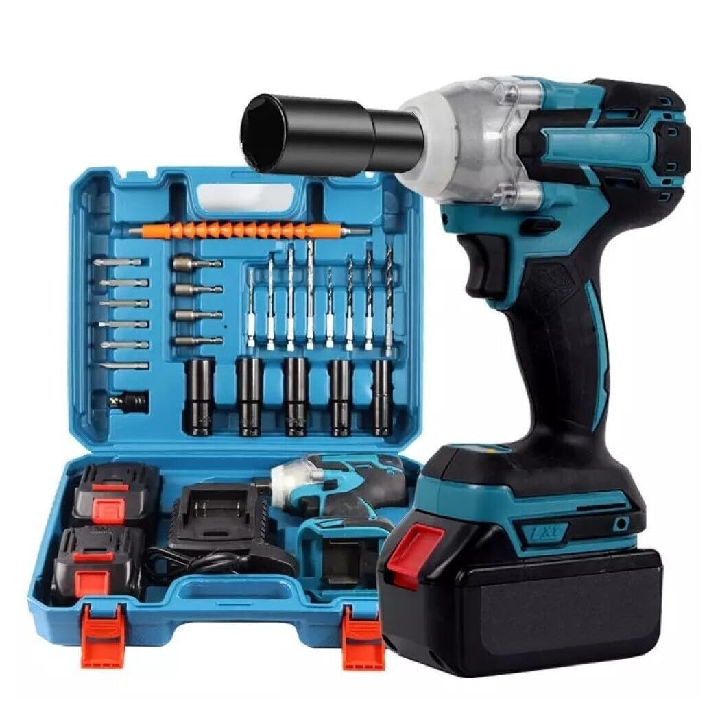 Trade Shop - Avvitatore Impulsi Svita Avvita Bulloni Doppia Batteria 20v 5ah + 25 Accessori