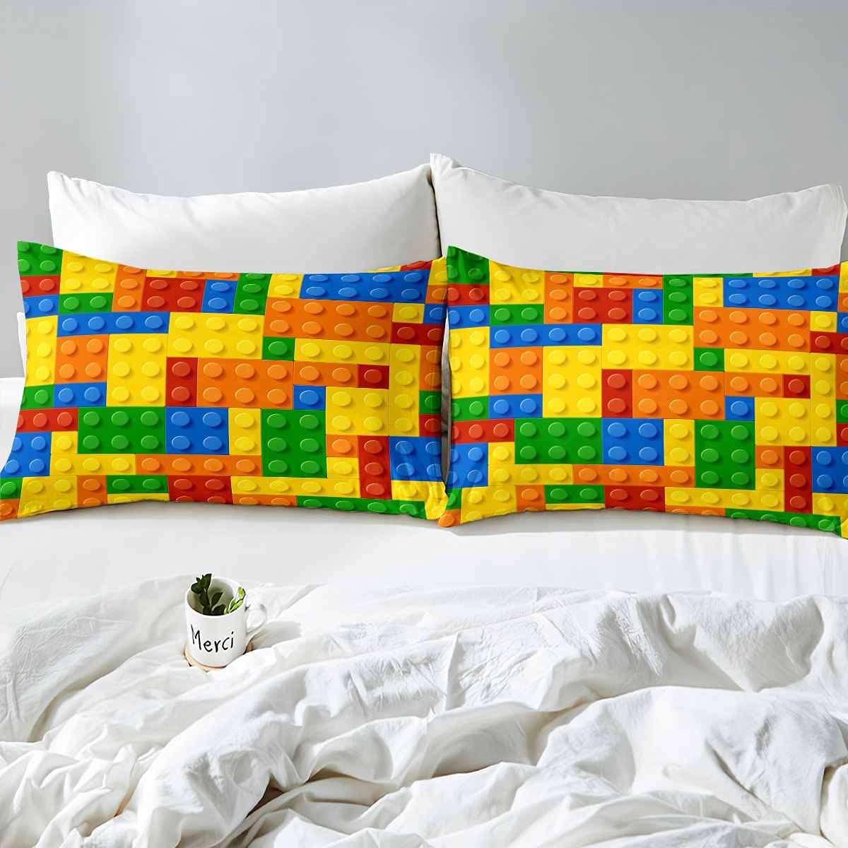 Set di lenzuola con angoli geometrici, per bambini, ragazzi, ragazze, in microfibra, per letto singolo