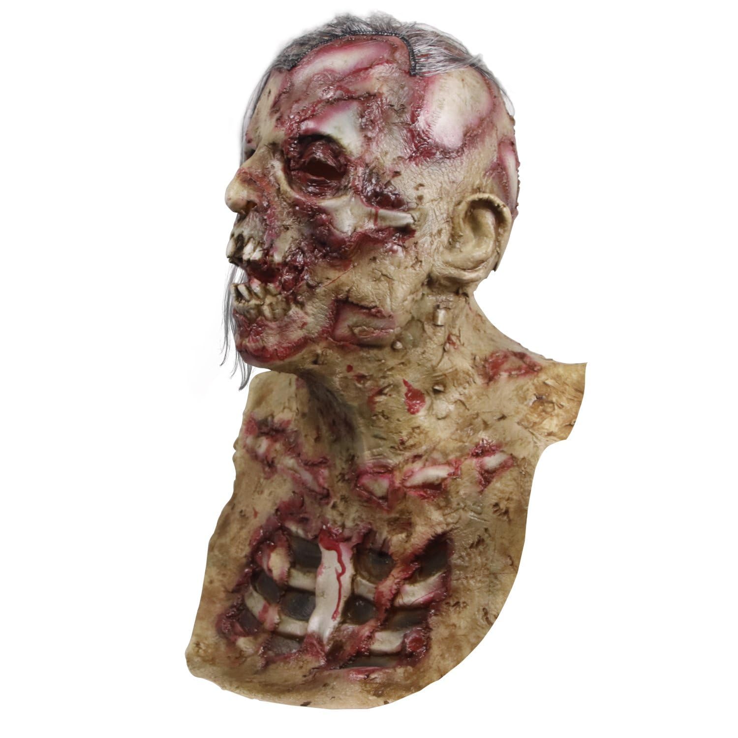 molezu Scary Zombie Head Mask Vampire Mask for Adult Creepy Costume Horror Halloween Decoration Props, Latex Halloween Mask - Image 2