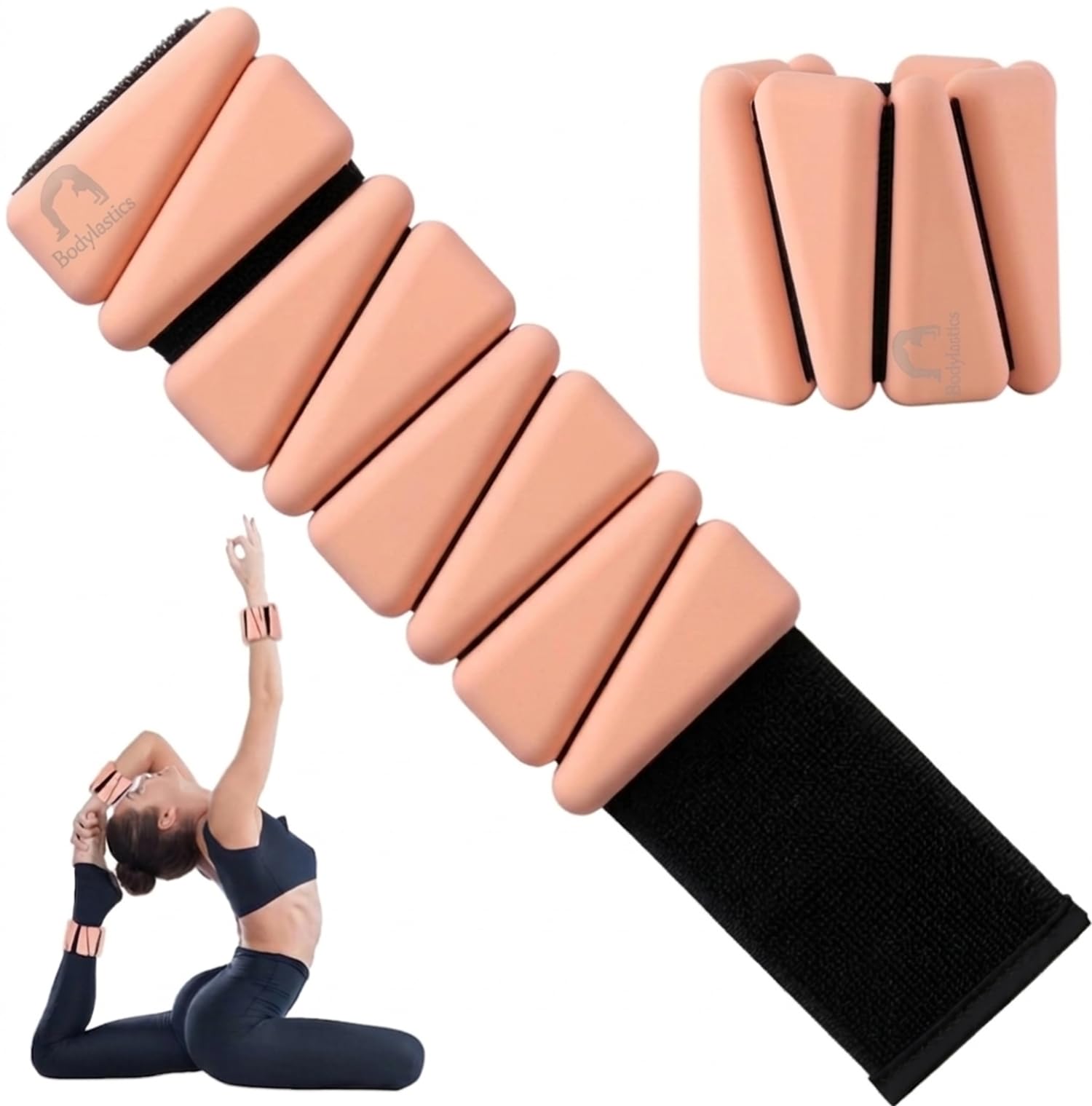 Bodylastics Adjustable Ankle & Wrist Weights 2 lb Pair (1 lb Each) – Silicone, Sweat-Resistant for Arms & Legs - Perfect for Jogging, Walking, Physiotherapy, Cardio, Yoga & Strength Training-image-37