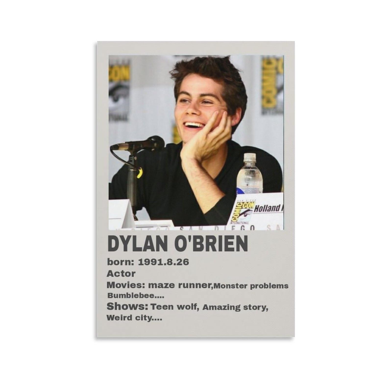 Dylan Obrien Poster Male Star Handsome Actor Poster (9) Canvas Painting Wall Art Poster for Bedroom Living Room Decor 12x18inch(30x45cm) Unframe-style