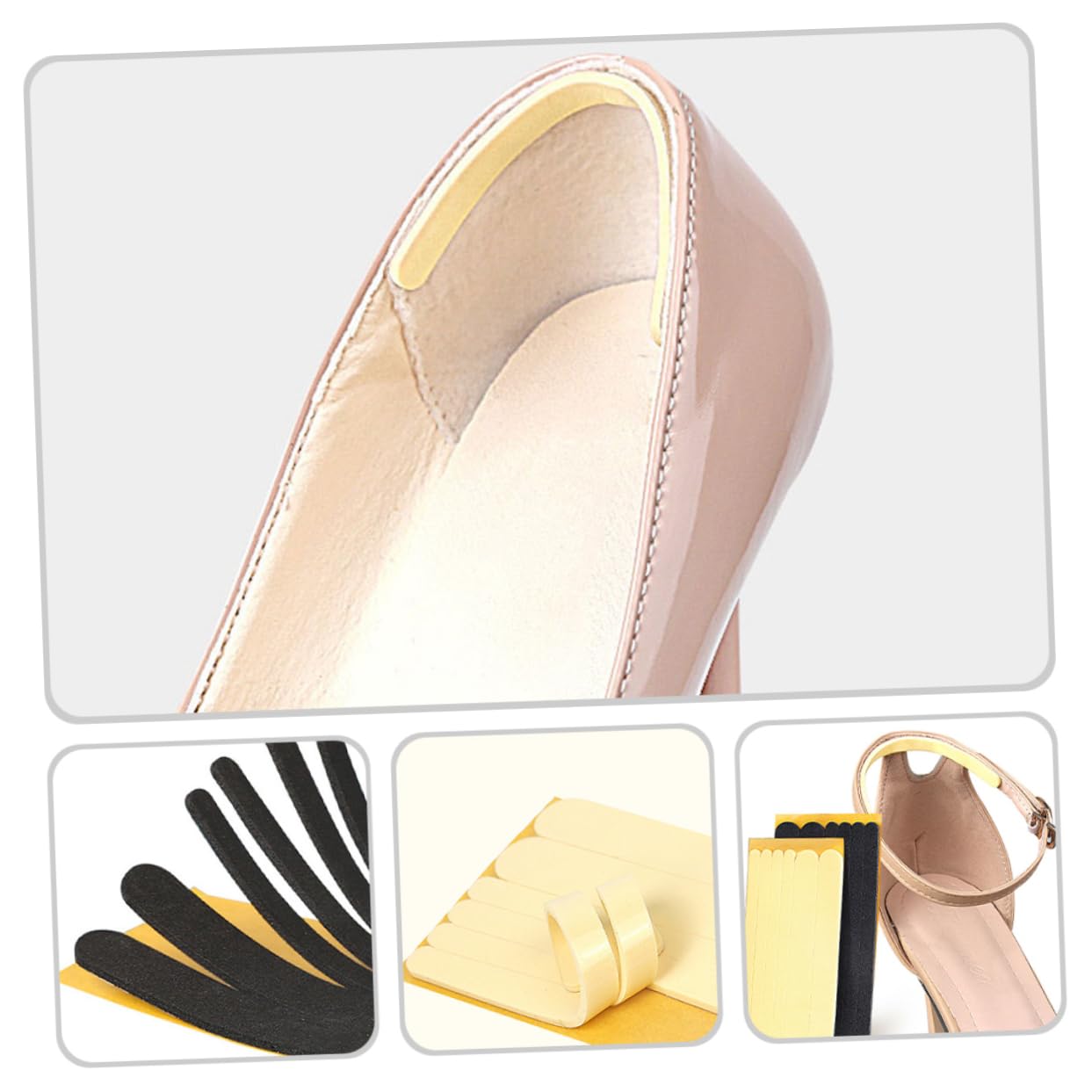 SOLUSTRE 18blätter Fersenschutz-pads Für High Heels Anti-reibung Fersenkissen Mit Selbstklebender Rückseite Geeignet Für Verschiedene Schuharten Fußschmerzen Und Blasenbildung