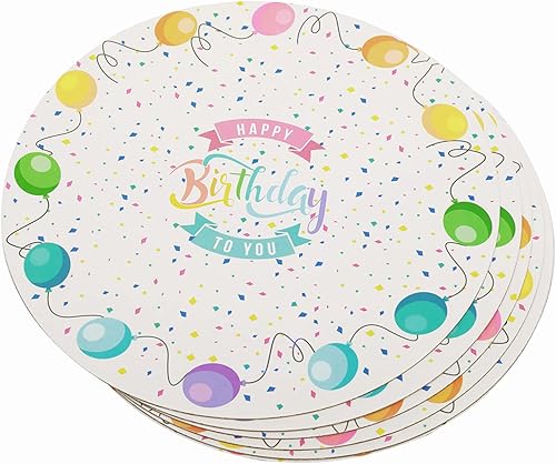 qiqee Tableros redondos para pasteles de cumpleaños de 10 pulgadas, paquete de 40 unidades, base redonda, placa de cartón de grado alimenticio (más