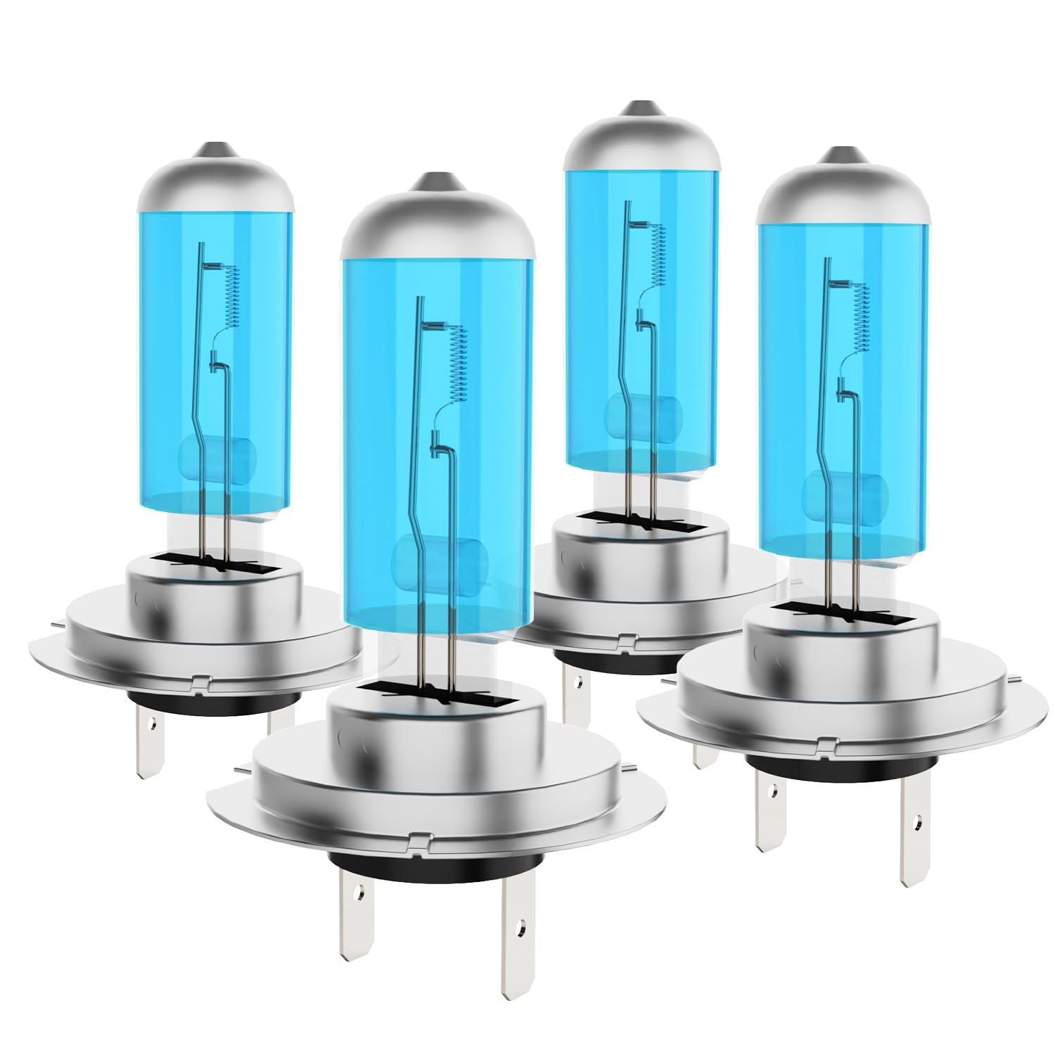 Headlight Bulbs Fit for Volkswagen Passat 2002-2010 & 2012-2015 Halogen Bulbs, H7 High Beams+ H7 Low Beams Upgraded Front Light Kit, 200% Brightness 6000K White, 4 in a Pack