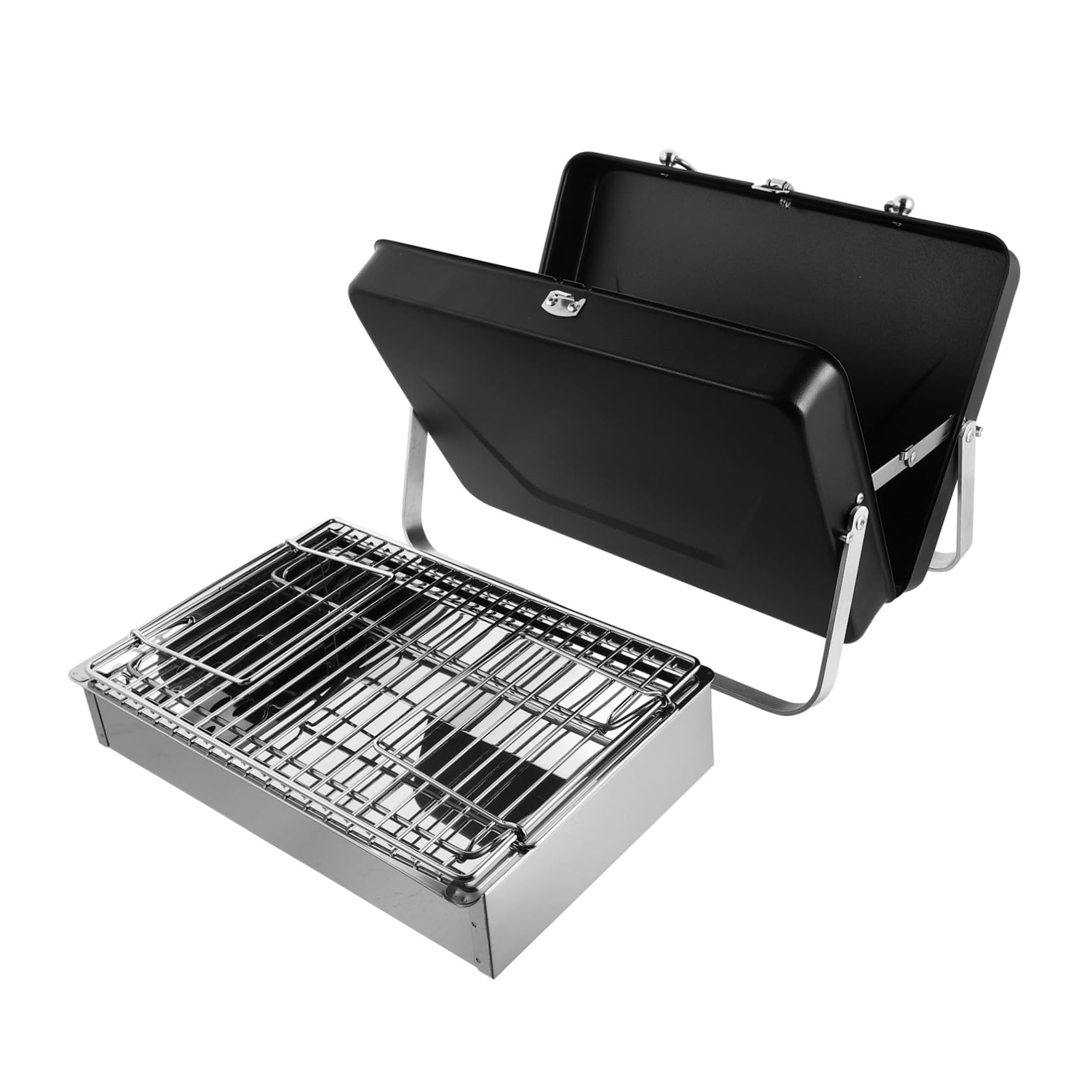Przenośny Grill Węglowy Stylu Walizki Grill Piknik i Bbq Świeżym Powietrzu Idealny Do Campingu i Spotkań Ogrodzie