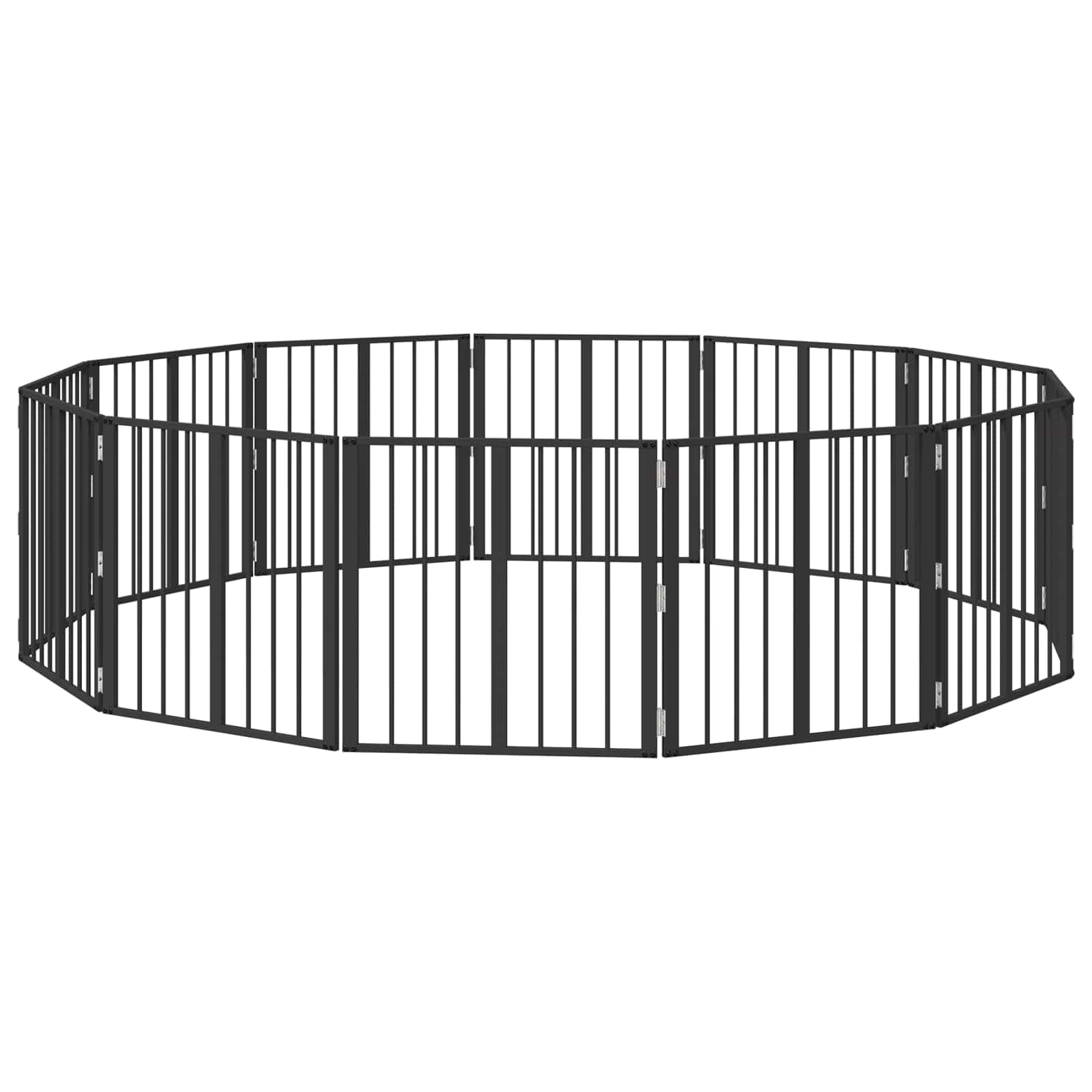 12 szt. bramka dla psa czarna 60 x 60 cm stal ocynkowana