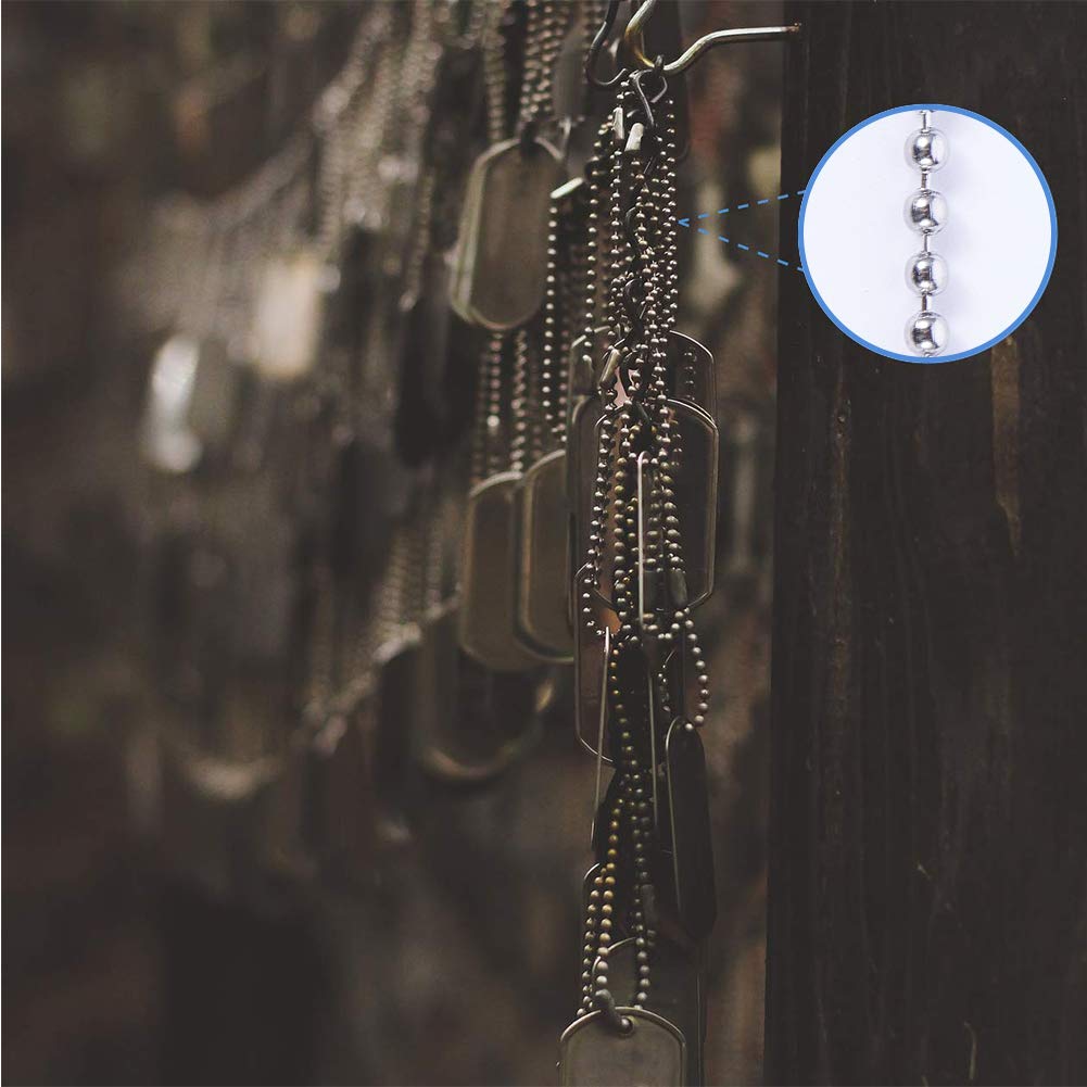 Catena A Sfera In Acciaio Inossidabile - 20m Con Connettori Per Creazione Gioielli Fai Da Te - Foto 2