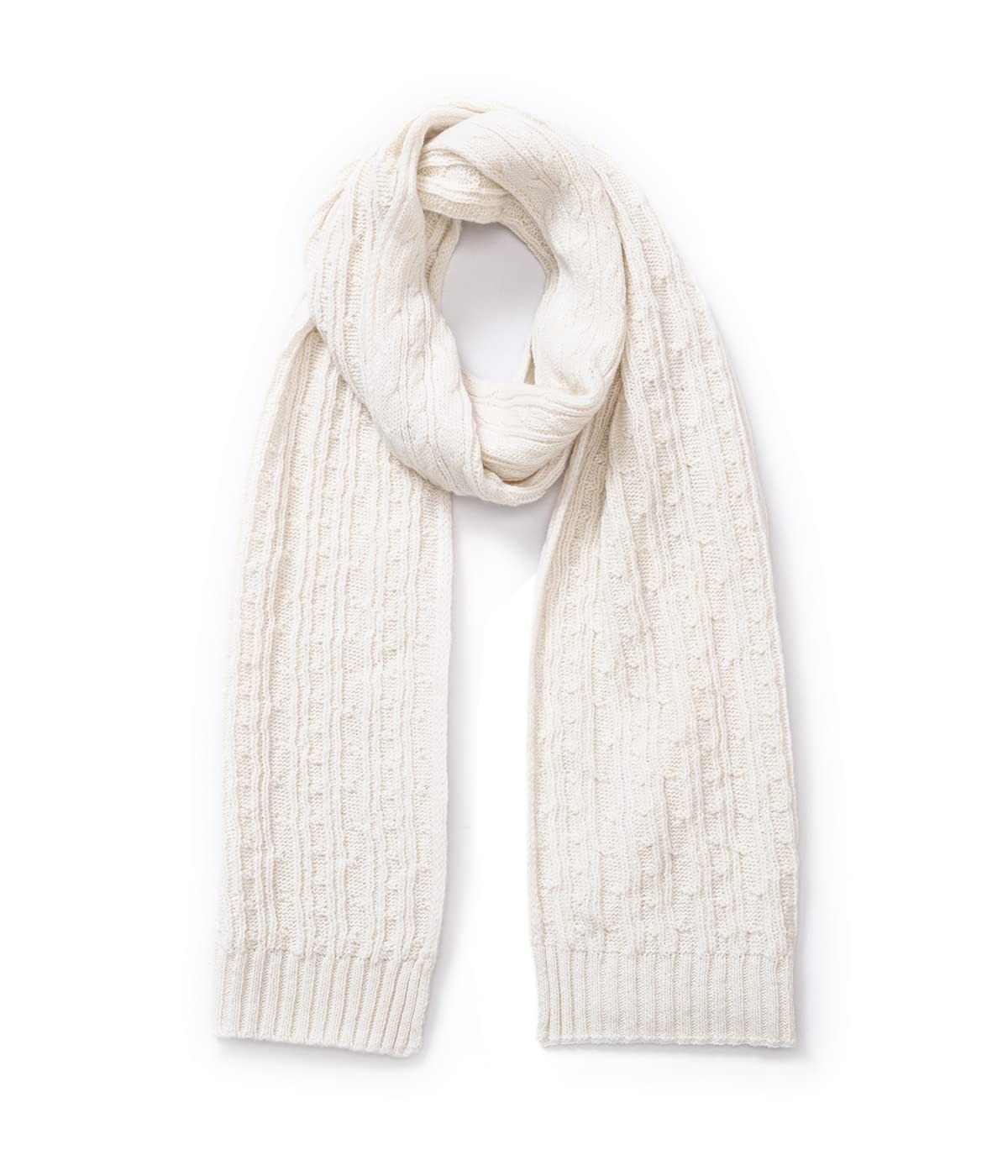 Villand 3 in 1 Damen Wolle Mütze, Schal & Handschuh Winter Sets, 3-teilige Zopfstrickmütze für Damen mit Geschenkbox