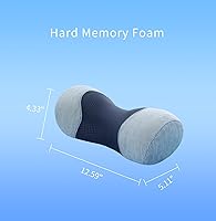 Vista 4 de Bespilow Almohada cervical para el cuello para aliviar el dolor, rollo de cuello cilíndrico pequeño y cojín redondo, dispositivo de tracción