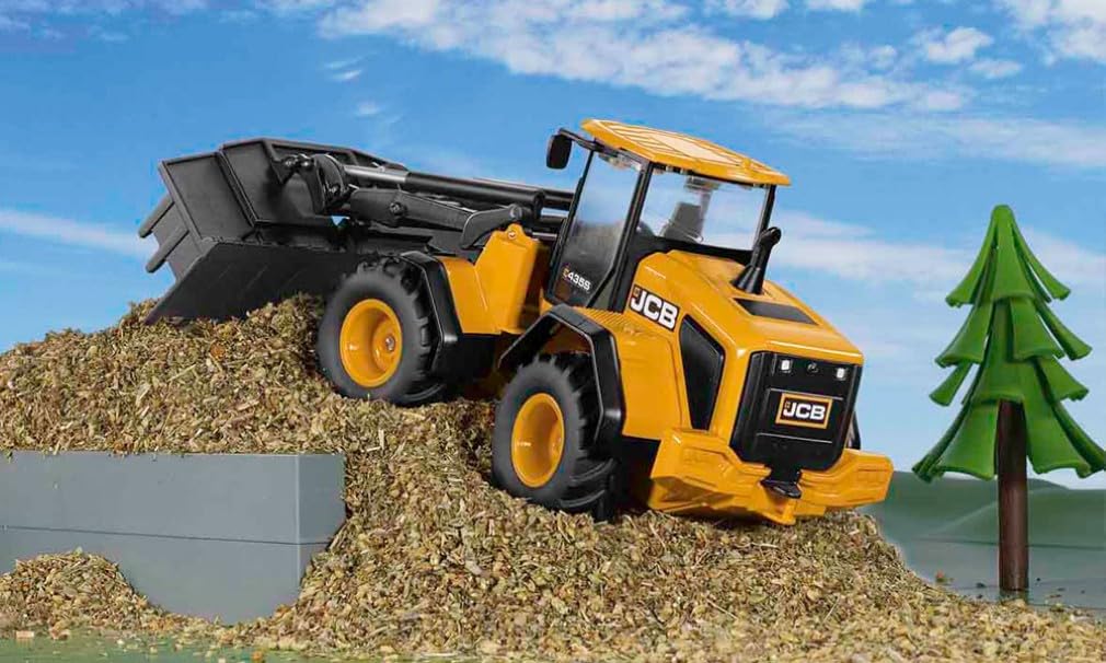 siku 3663, JCB 435S Agri-Chargeuse sur pneus, 1:32, Orange, Métal/Plastique, Chargeur Frontal Interchangeable