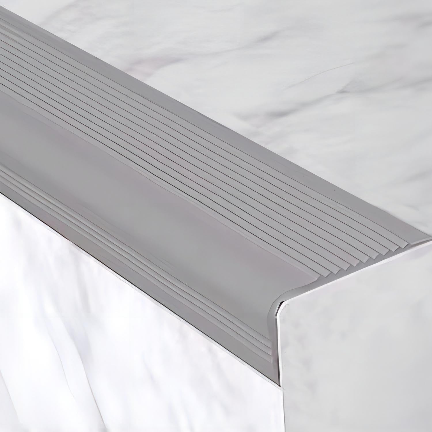 Wutusent Vinyl Stair Nosing, Self Adhesive Stair Edge Protector, Stair