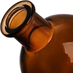 YOUEON 16 Pack Amber Glass Bud Vase, 8 Oz Living Bud Vases, Small Vases for Flowers, Decorative Amber Bottles for Table Centerpiece, Home Decor, Office, Wedding Reception, Vintage Style Brown