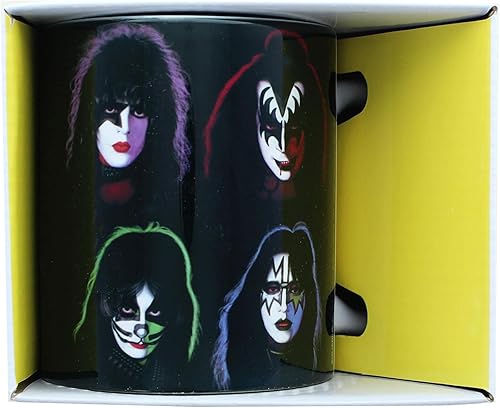 Miniatura 2 de NMR KISS Band Portraits - Taza de cerámica de 11 onzas, color negro, talla única
