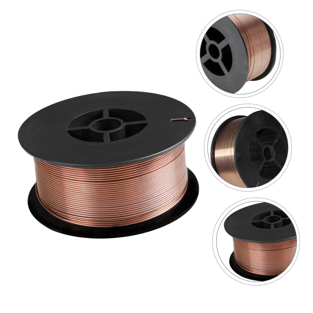 SHINEOFI Alambre de Soldadura de Acero al Carbono Er70s-6, Núcleo Sólido 1,2 Mm, Carrete de 1 Kg para Soldadura Industrial, Electrónica y Maquinaria, Cable para Electricidad y Soldador Mig