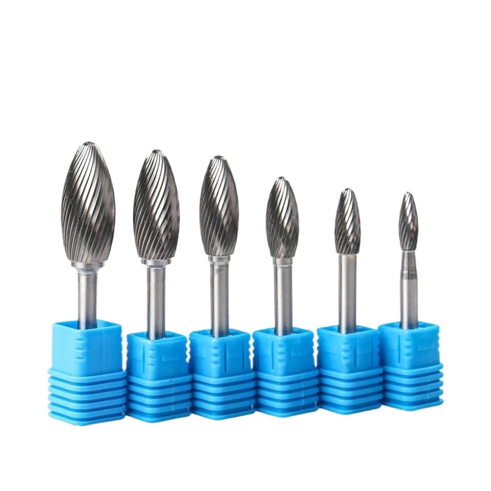 Hartmetallfräser H-Typ-Kopf-Wolframkarbid-Drehgrat-Stabschleifer for Bohrer, Fräsen, Schnitzen, Polieren(6PCS (H06-16))
