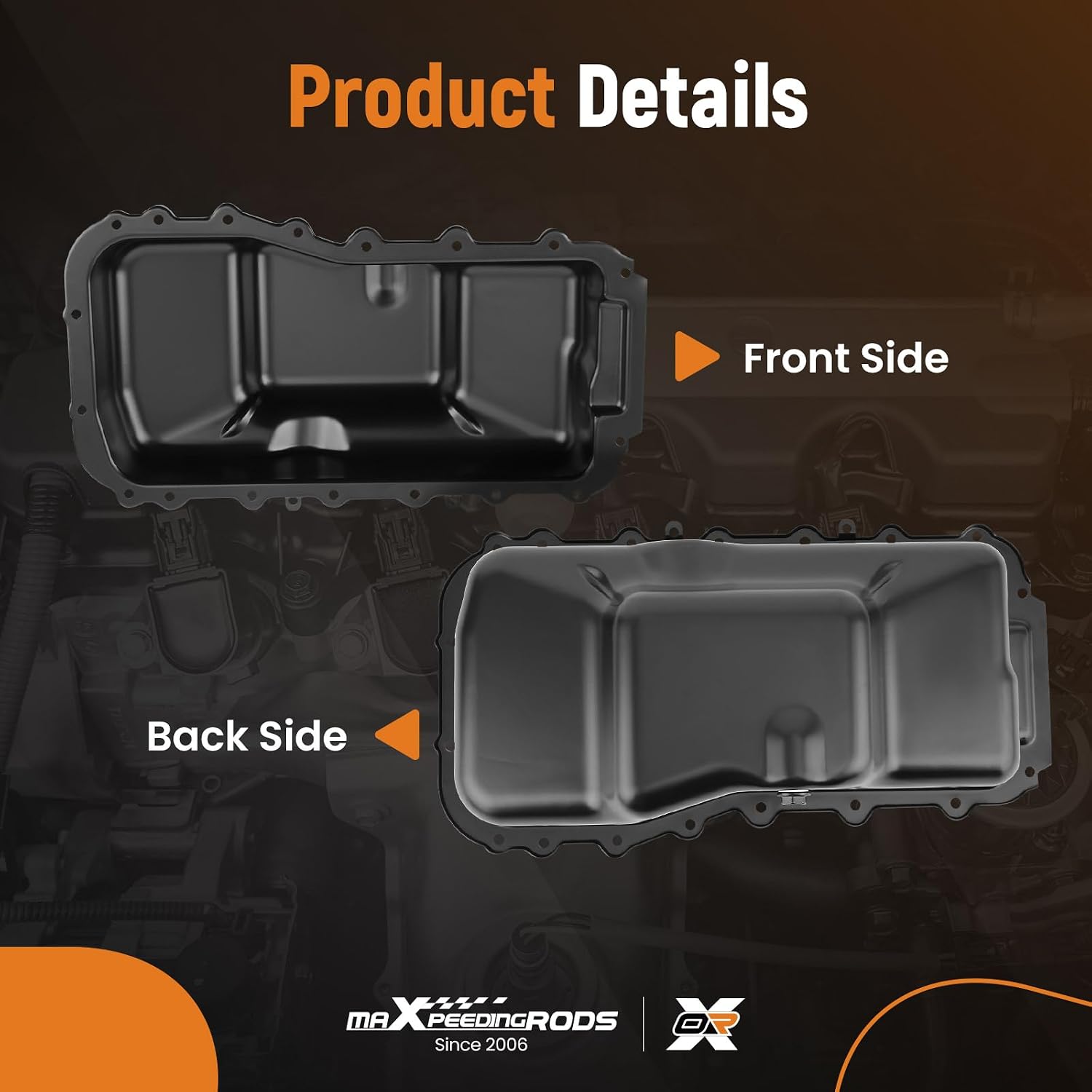 maXpeedingrods 264-205 Engine Oil Pan for Chrysler Grand Voyager Imperial New Yorker for Dodge Caravan Dynasty for Plymouth Grand Voyager 3.3L 3.8L 1990-2007