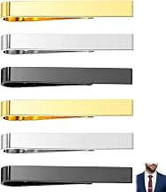 Tie Clip Set of 6 Tie Clips Silver Gold Black for Men Suit Professional Collar Stays for Business Meetings and Formal Occasions
