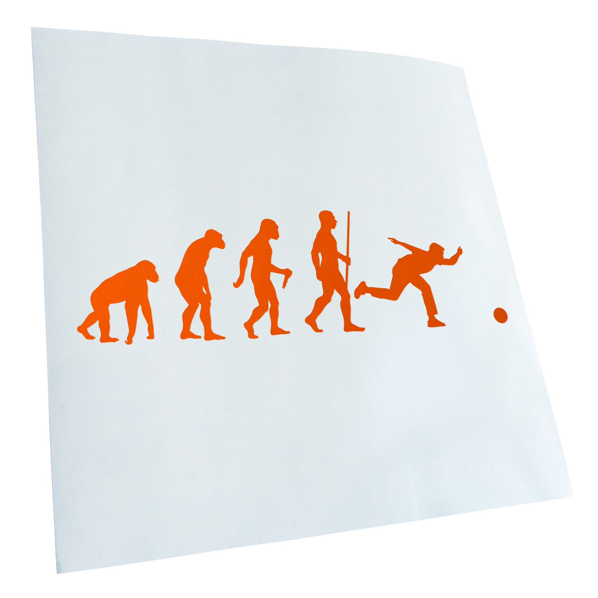 Kiwistar - Car Sticker - Bowling Cones Evolution - Orange - 24 x 7 cm - Rear Window Car Sticker Weatherproof for Car Truck Moped Truck - Sticker Exterior Self-Adhesive Tuning Accessories for Window