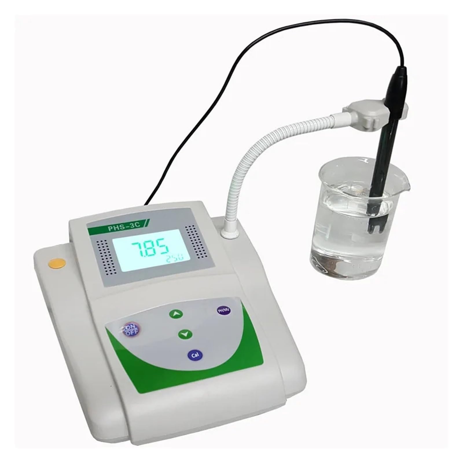 Bodenmessgerät, 3-in-1-Labor-Tischwasser-pH-mV-Meter-Tester PH-Wert-Analysator Messgerät Genauigkeit 0,01 pH Temperaturkompensation für Gartenarbeit, Landwirtschaft(Accuracy 0.05)