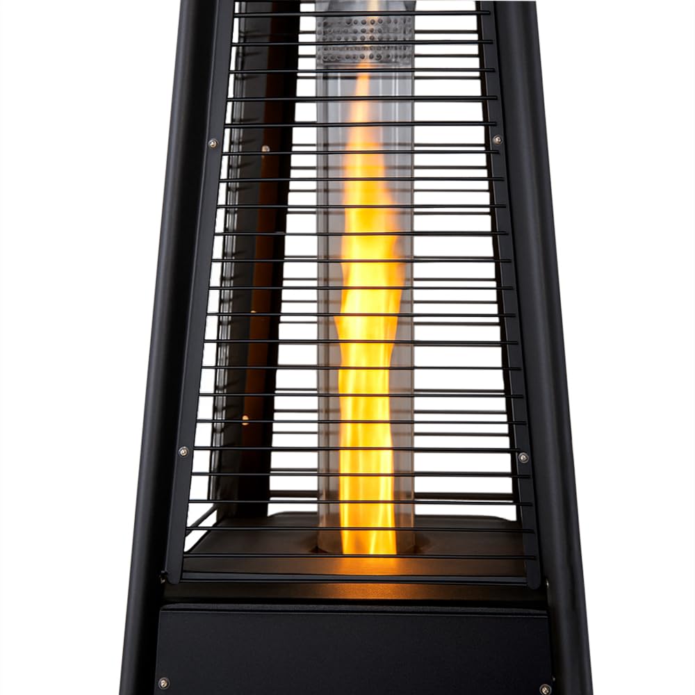 Stufa a Gas da Esterno Pyramid 13kW Riscaldatore a Fiamma Viva per Giardino Bar e Ristoranti