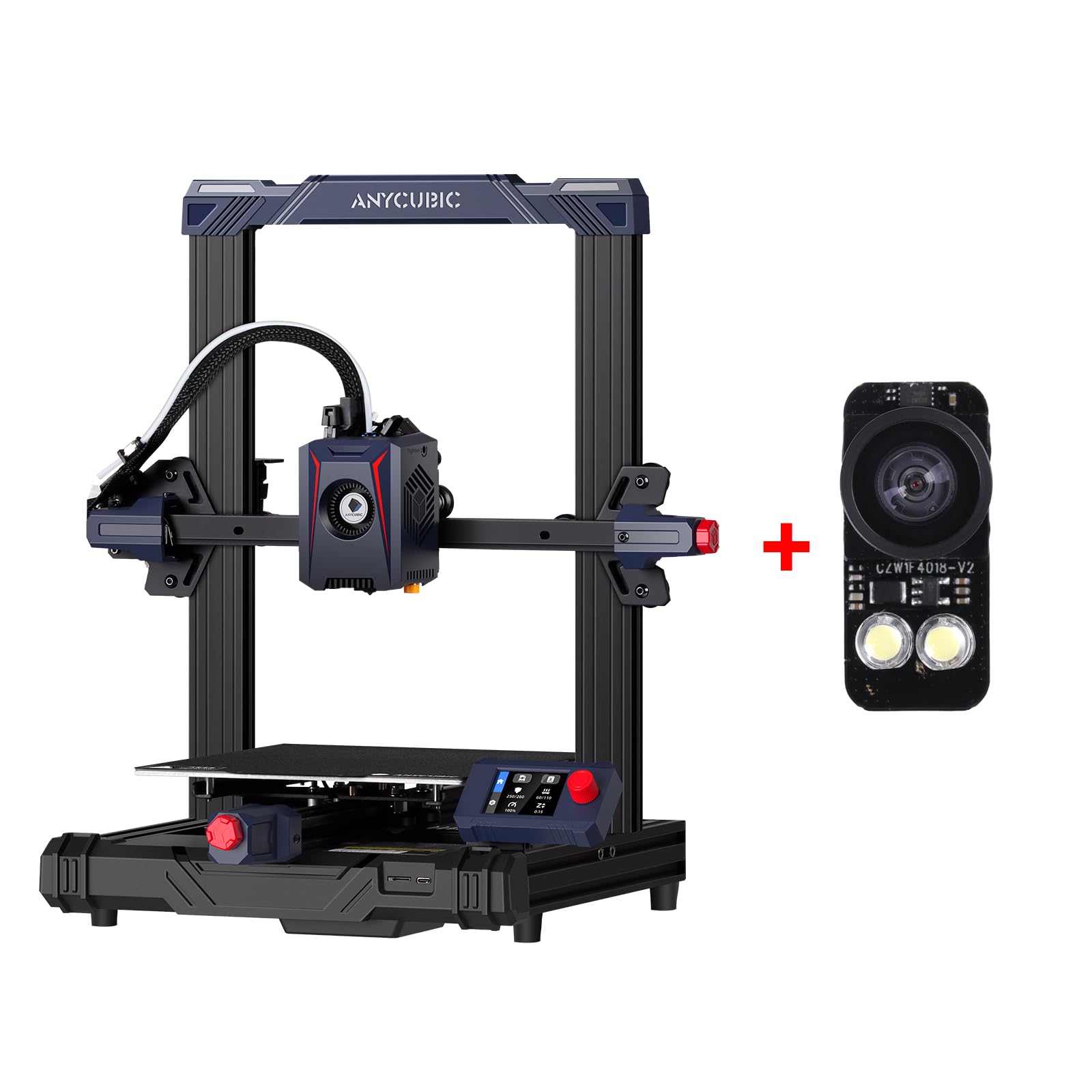 Anycubic Kobra 2 Neo Bundle Anycubic K3 Camera, Remote and Real-Time Video Supervision and Anycubic Kobra 2 Neo 3D Printer, Upgraded 250mm/s Faster Printing Speed