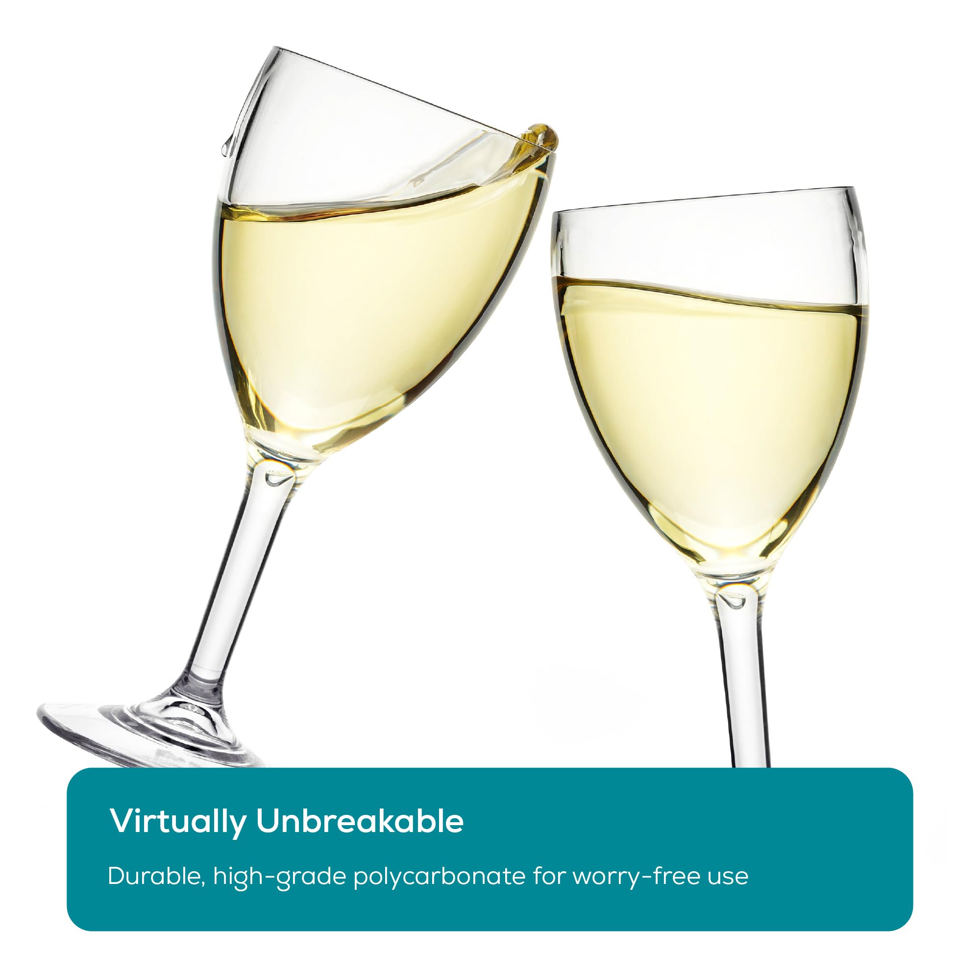 Lay-Z-Spa BWA0006 Bicchieri da vino in plastica infrangibili ultra trasparenti riutilizzabili lavabili in lavastoviglie per vasche idromassaggio piscine